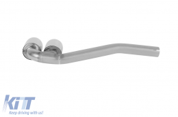 M5 style chrome exhaust tips set suitable for BMW 5 Series F10, F11 2010-2017-image-6139325