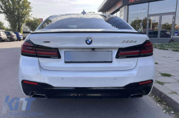 M5 Style csomagtér spoiler BMW 5-ös G30 sedan 2017-2020, fekete lakk-image-6146819