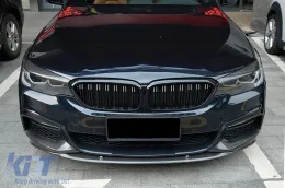 M5-Typ Doppelrippen-Nieren in schwarzer Lackierung geeignet für BMW 5er G30 Limousine, G31 Touring 2017-2020-image-6146958