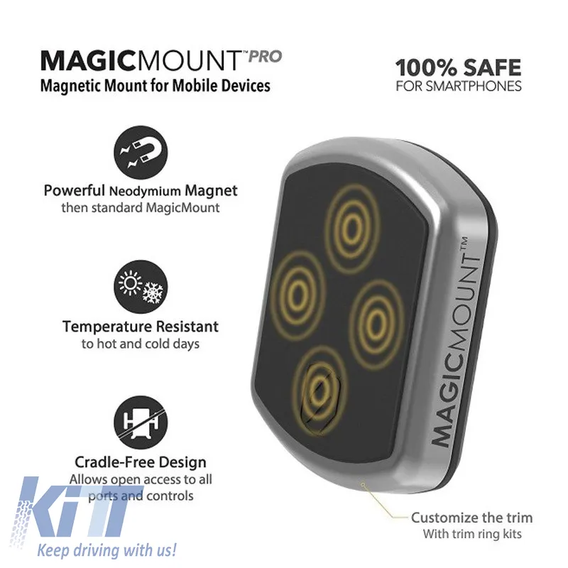 Magnetic Mount suitable for Mobile Devices with Interchangeable Trims Scosche MPVI MagicMount Pro Vent