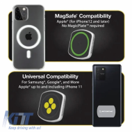 Magnetic Window Dash Mount suitable for Scosche MP2WD-XTSP with Interchangeable Silver Trim and 2 Magic Plates