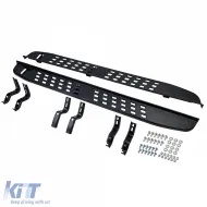 Marches latérales noires adaptées pour Ford Ranger T6 T7 T8 12-23-image-6204314