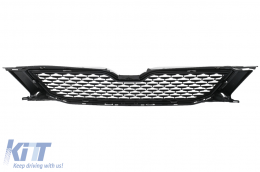 Márkajelzés nélküli első hűtőrács Audi A3 8P facelift (2007-2012) RS Design zongoralakk fekete-image-6113209