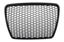 Márkajelzés nélküli első hűtőrács Audi A6 4F 4F2 C6 (2004-2011) RS Design zongoralakk fekete-image-6016919