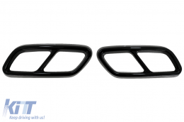Marmitta Punte Cornici per Mercedes Classe C W206 S206 Sport Line 2021+ Nero lucido-image-6091424