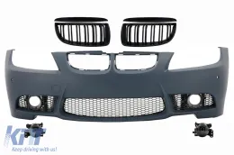 image-32-Maske za prednji Branik prikladne za BMW serije 3 E90 Sedan E91 Touring (2004-2008) Non LCI M3 Dizjan sa svjetlima za maglu dim