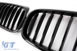 Máskes Nefrón gia BMW Seirá 5 G30 G31 Sedan Touring 2017-2020 Piano Black-image-6114581