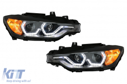 image-76-Mátia Aggélou Fanária Emprós LED Proboleís Hméras (DRL) katállhla gia BMW Seirá 3 F30 F31 Sedan Touring (10.2011-05.2015) Mavro