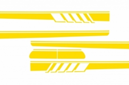 
Matrica csomag, oldal, motorháztető, visszapillantó matricák, matt sárga, Mercedes C205 A205 14+ modellekhez-image-6063326