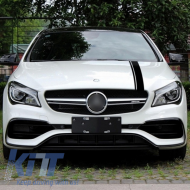 Matrica szett, oldal, motorháztető és tető, matt fekete, Mercedes Benz CLA W117 C117 X117 (13-16) és A-osztály W176 (12-18) modellekhez, AMG-Design Edition 1-image-6036368