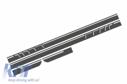Matrica szett, oldal, motorháztető és csomagtér, sötétszürke, MERCEDES Benz CLA W117 C117 X117 (13-16) és A-osztály W176 (12-18) modellekhez, AMG-Design Edition 1-image-6036352