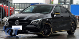 Matrica szett, oldal, motorháztető és csomagtér, sötétszürke, MERCEDES Benz CLA W117 C117 X117 (13-16) és A-osztály W176 (12-18) modellekhez, AMG-Design Edition 1-image-6036358