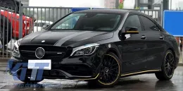 Matrica szett, oldalsó, motorháztető és csomagtérfedél matricák, sötétszürke, MERCEDES C205 Coupe A205 Cabriolet (2014-2016) modellekhez, A45 Edition 1 design-image-6063410