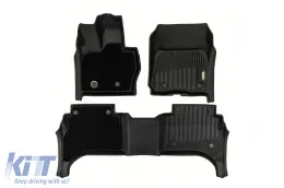 Mats de goma y alfombra 2 en 1 adecuados para Range Rover Sport después de 2022 de la serie Frogum 5D Race Rock, juego de 4 piezas, color negro-image-6232831