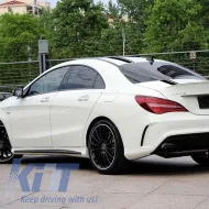 Matt fekete motorháztető és csomagtartó matrica fólia készlet Mercedes Benz CLA W117 C117 X117 (2013-2016) A-osztály W176 (2012-up) 45 AMG Design Edition 1-image-6026701