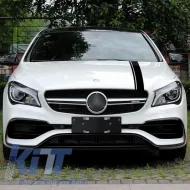 Matt fekete motorháztető és csomagtartó matrica fólia készlet Mercedes Benz CLA W117 C117 X117 (2013-2016) A-osztály W176 (2012-up) 45 AMG Design Edition 1-image-6026702