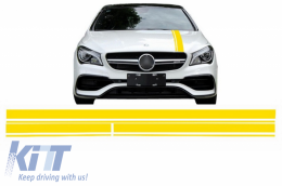 Matt Sárga Motorháztető és csomagtartó ajtó Matrica Fólia Készlet Mercedes Benz CLA W117 C117 X117 (2013-2016) A osztály W176 (2012-up) 45 AMG Design Edition 1-image-6033915