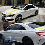 Matt sárga motorháztető és csomagtartó matrica fólia készlet Mercedes Benz CLA W117 C117 X117 (2013-2016) A-osztály W176 (2012-től) 45 AMG Design Edition 1-image-6033912