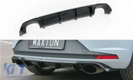 image-63-Max Heckdiffusor für Leon Mk3 Links+Rechts Auslass Klavier Schwarz Vakuum Kunststoff / 2012-2016