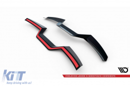 Maxton Design add-on for sun visor suitable for BMW X6 G06 after 2019, black lacquer-image-6236393