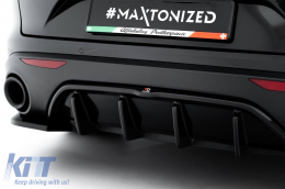 Maxton Design Additiv für den Heckstoßfänger-Diffusor geeignet für Alfa Romeo Stelvio nach 2016, schwarz lackiert-image-6132186