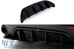 Maxton Design additive for rear bumper diffuser suitable for Alfa Romeo Stelvio after 2016, black lacquer - ABARSX6007129