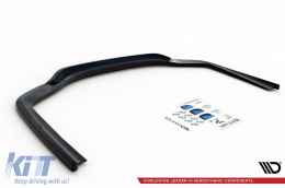 Maxton Design additive with vertical ribs for diffuser suitable for rear M-Technik bumper on BMW 7 Series G11 2015-2018, black lacquer - ABSB6020615