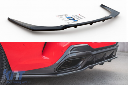 image-68-Maxton Design additive with vertical ribs for rear bumper diffuser suitable for BMW M850I G15 after 2018, black lacquer