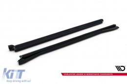 Maxton Design additives suitable for Audi RSQ8 side skirts after 2023, black lacquer
