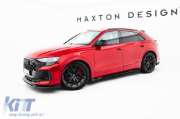 Maxton Design additives suitable for Audi RSQ8 side skirts after 2023, black lacquer-image-6235884