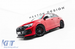 Maxton Design additives suitable for Audi RSQ8 side skirts after 2023, black lacquer-image-6235885