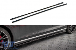 Maxton Design additives suitable for Audi S8 D5 side skirts after 2019, black lacquer - ABSSA6020576