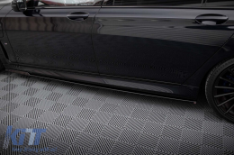 Maxton Design additives suitable for BMW 7 Series G12 with M package long wheelbase after 2015, black lacquer-image-6236234