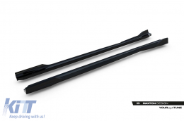 Maxton Design additives suitable for BMW X3 G45 side skirts with M package after 2024, black lacquer-image-6144115