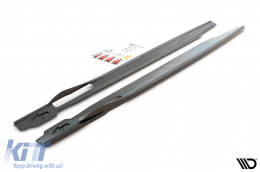 Maxton Design additives suitable for M side skirts for BMW X6 G06 after 2020, black lacquer-image-6236403