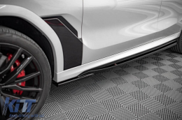 Maxton Design additives suitable for M side skirts for BMW X6 G06 after 2020, black lacquer-image-6236407