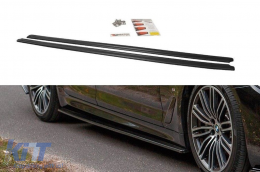 Maxton Design additives suitable for M Technik side skirts on BMW 5 Series G30, G31 after 2017, black lacquer - ABBMSX6008513