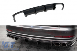 Maxton Design diffuser suitable for rear bumper of Audi S8 D5 2019-2021, black lacquer - ABAUSX6008225
