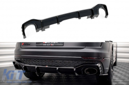 Maxton Design diffuser suitable for rear bumper of Audi RSQ8 MK1 after 2019, black lacquer - ABRBDA6020571