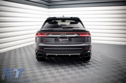 Maxton Design diffuser suitable for rear bumper of Audi RSQ8 MK1 after 2019, black lacquer-image-6235898