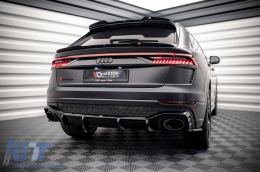Maxton Design diffuser suitable for rear bumper of Audi RSQ8 MK1 after 2019, black lacquer-image-6235899