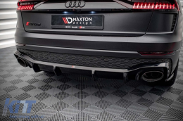 Maxton Design diffuser suitable for rear bumper of Audi RSQ8 MK1 after 2019, black lacquer-image-6235900