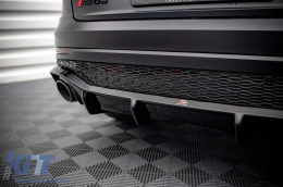 Maxton Design diffuser suitable for rear bumper of Audi RSQ8 MK1 after 2019, black lacquer-image-6235901
