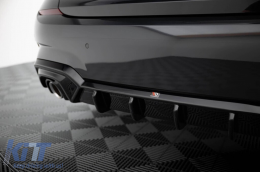 Maxton Design diffuser suitable for rear bumper of BMW 3 Series G20 sedan, G21 touring with M package 2018-2022, black lacquer, suitable for vehicles with towbar-image-6236143