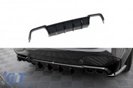 Maxton Design diffuser suitable for rear M bumper on BMW X3 F97 after 2021 -oo--oo-, black lacquer - ABRBDB6020630