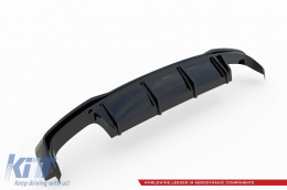 Maxton Design diffuser suitable for rear S-Line bumper on Audi A7 C8 after 2017, black lacquer-image-6140198