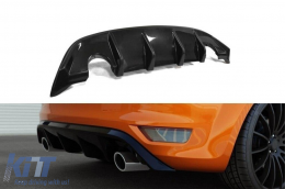 Maxton Design diffuser suitable for rear ST bumper of Ford Focus hatchback 2007-2011, black lacquer - ABRBDF6020810