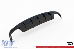 Maxton Design Diffusor geeignet für den hinteren S8 Stoßfänger am Audi A8 D4 2015-2017, schwarz lackiert-image-6140497