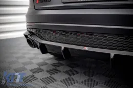Maxton Design Diffusor geeignet für die hintere Stoßstange des Audi RSQ8 MK1 nach 2019, schwarze Lackierung-image-6235901