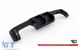 Maxton Design Diffusor geeignet für die hintere Stoßstange des BMW M4 G82 Coupe, G83 Cabriolet, M3 G80 Limousine, G81 Touring nach 2021 -oo--oo-, schwarze Lackierung-image-6236159